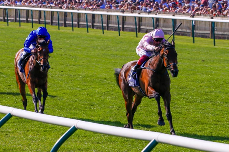 Lah Ti Dar winning the Tweenhills Pretty Polly Stakes (Fillies' Listed)