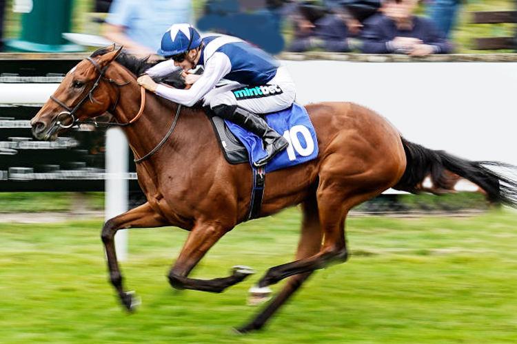 MANUELA DE VEGA winning the Bob McCreery Memorial EBF Quidhampton Maiden Fillies' Stakes in Salisbury, United Kingdom.