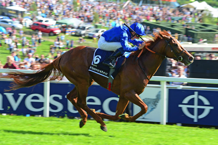Masar winning the Investec Derby (Group 1)