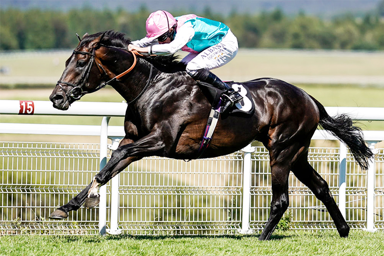 MIRAGE DANCER winning the Bombay Sapphire Glorious Stakes at Goodwood in Chichester, United Kingdom.
