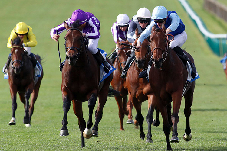 Persian King (R) winning the Masar Godolphin Autumn Stakes.