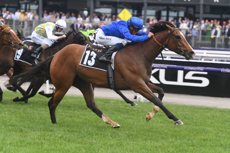 POHUTUKAWA winning the Jim Beam Black Stakes