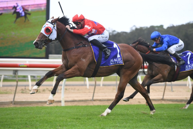 Unite And Conquer wins the Wyong Magic Millions