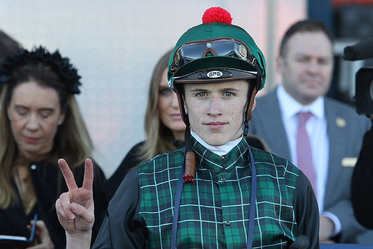Jockey: BEN ALLEN after, Mount Kilcoy winning the Ladbrokes Cash In Hcp Jockey: BEN ALLEN after, Mount Kilcoy winning the Ladbrokes Cash In Hcp
