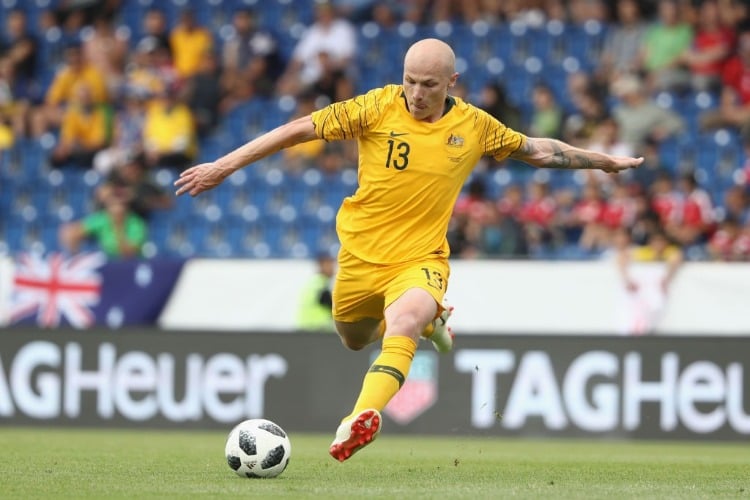 AARON MOOY of Australia during the International Friendly match between the Czech Republic and Australia Socceroos at NV Arena in Sankt Polten, Austria.