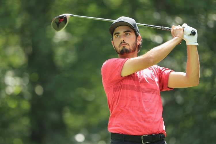 ABRAHAM ANCER of Mexico plays during the Dell Technologies Championship at TPC Boston on September 3, 2018 in Norton, Massachusetts.