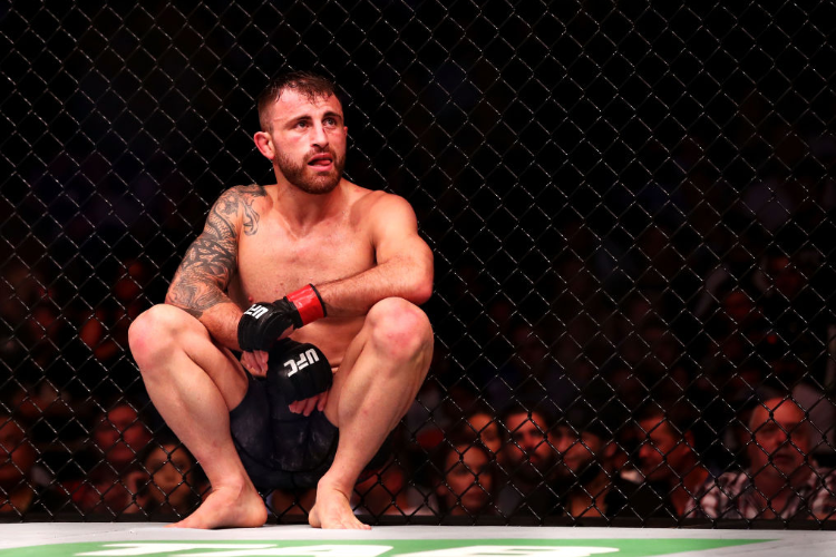 ALEXANDER VOLKANOVSKI of Australia shows his frustration after defeating Shane Young of New Zealand during the UFC Fight Night at Qudos Bank Arena in Sydney, Australia. ALEXANDER VOLKANOVSKI of Australia shows his frustration after defeating Shane Young of New Zealand during the UFC Fight Night at Qudos Bank Arena in Sydney, Australia.