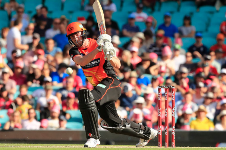 ASHTON TURNER of the Scorchers bats during the Sydney Sixers v Perth Scorchers Big Bash League Match at SCG in Sydney, Australia.