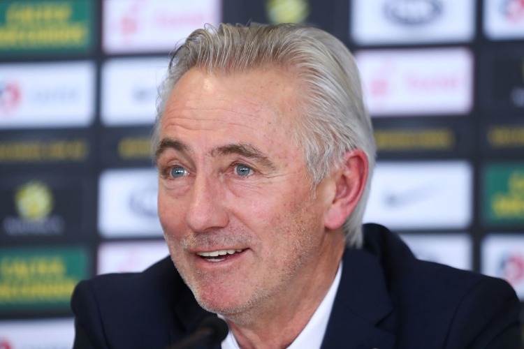 Head Coach BERT VAN MARWIJK speaks to media during a press conference at FFA Headquarters in Sydney, Australia. Head Coach BERT VAN MARWIJK speaks to media during a press conference at FFA Headquarters in Sydney, Australia.