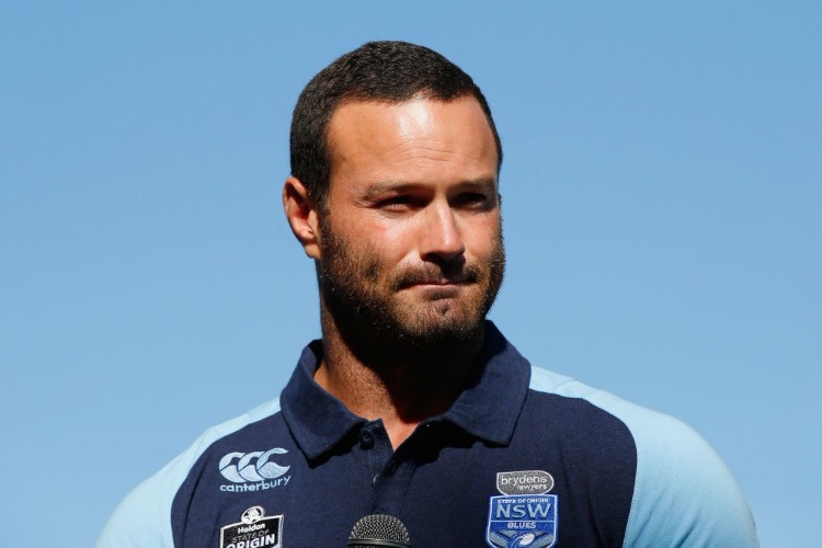 Blues Captain BOYD CORDNER takes the stage during the 2018 State of Origin launch at Arbory Afloat in Melbourne, Australia.