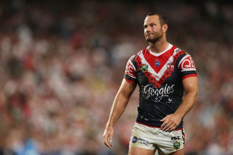 BOYD CORDNER of the Roosters looks dejected after defeat in the NRL match between the St George Illawara Dragons and Sydney Roosters at Allianz Stadium in Sydney, Australia.