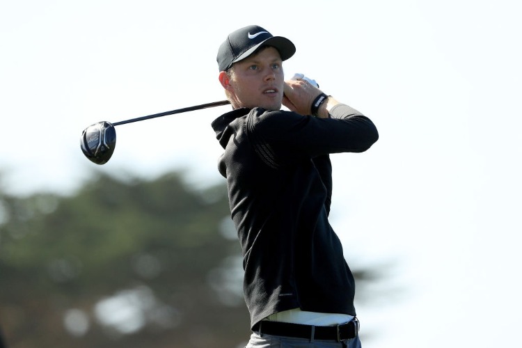 CAMERON DAVIS of Australia plays his shot during the AT&T Pebble Beach Pro-Am at Monterey Peninsula Country Club in Pebble Beach, California.