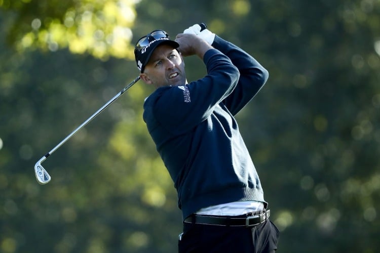 CAMERON PERCY of Australia plays during the Sanderson Farms Championship at the Country Club of Jackson in Jackson, Mississippi.