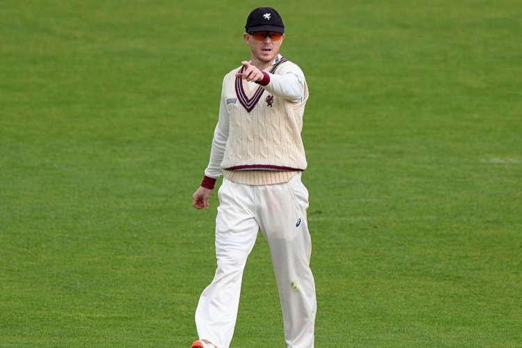 CHRIS ROGERS directs his field during the Division One Specsavers County Championship match between Yorkshire and Somerset at Headingley in Leeds, England.