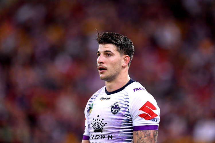 CURTIS SCOTT of the Storm during the NRL match between the Brisbane Broncos and the Melbourne Storm at Suncorp Stadium in Brisbane, Australia.