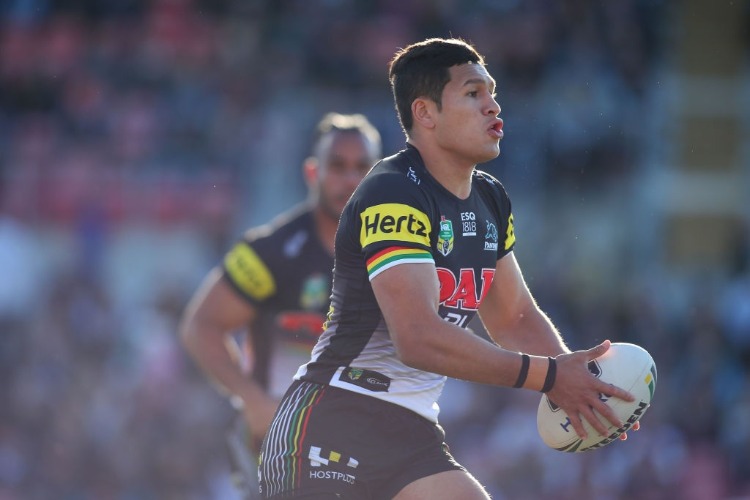DALLIN WATENE-ZELEZNIAK of the Panthers in action during the NRL match between the Penrith Panthers and the Manly Sea Eagles at PS in Penrith, Australia.