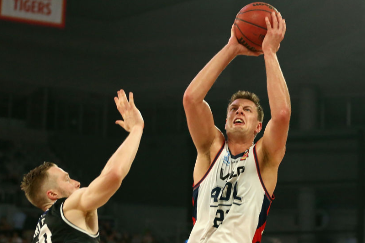 DANIEL JOHNSON of Adelaide 36ers has a shot during the NBL match between Melbourne United and the Adelaide 36ers at Hisense Arena in Melbourne, Australia. DANIEL JOHNSON of Adelaide 36ers has a shot during the NBL match between Melbourne United and the Adelaide 36ers at Hisense Arena in Melbourne, Australia.