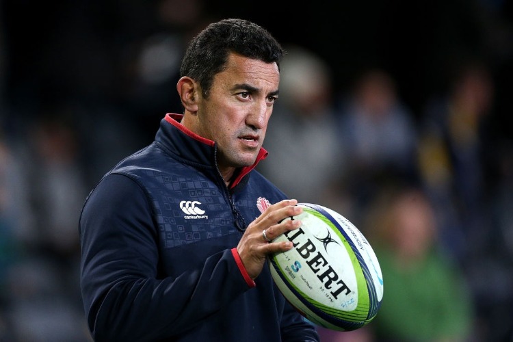 DARYL GIBSON, head coach of the Waratahs, looks on during team warm up ahead of the Super Rugby match between the Highlanders and the Waratahs at Forsyth Barr Stadium in Dunedin, New Zealand DARYL GIBSON, head coach of the Waratahs, looks on during team warm up ahead of the Super Rugby match between the Highlanders and the Waratahs at Forsyth Barr Stadium in Dunedin, New Zealand