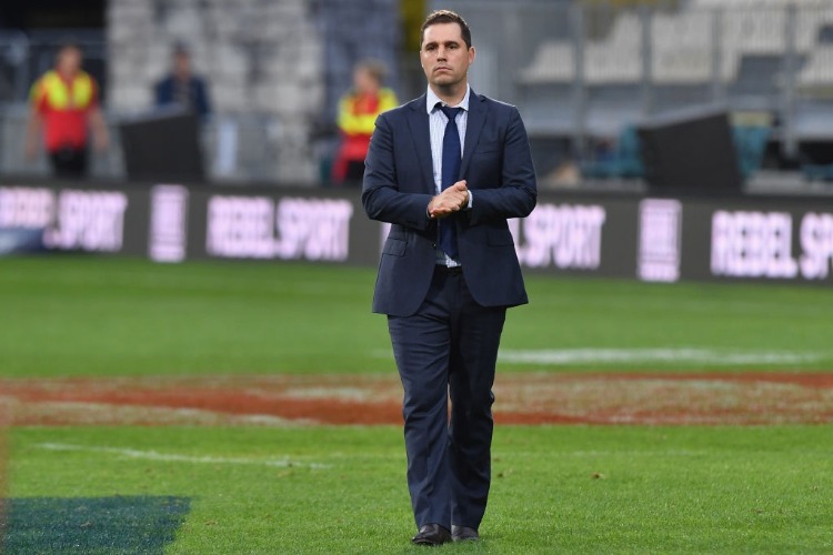 Head Coach DAVE WESSELS of the Force reacting prior to the Super Rugby match between the Crusaders and the Force at AMI Stadium in Christchurch, New Zealand. Head Coach DAVE WESSELS of the Force reacting prior to the Super Rugby match between the Crusaders and the Force at AMI Stadium in Christchurch, New Zealand.