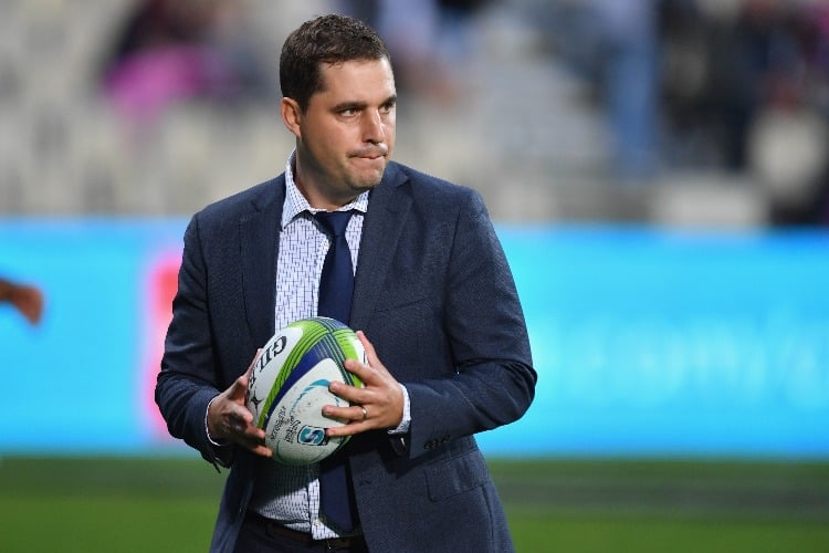 Head Coach DAVE WESSELS of the Force looks on prior to the Super Rugby match between the Crusaders and the Force at AMI Stadium in Christchurch, New Zealand.