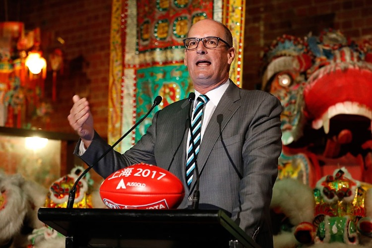Power President DAVID KOCH speaks to the media during an AFL announcement at The Chinese Museum Melbourne in Melbourne, Australia. Power President DAVID KOCH speaks to the media during an AFL announcement at The Chinese Museum Melbourne in Melbourne, Australia.