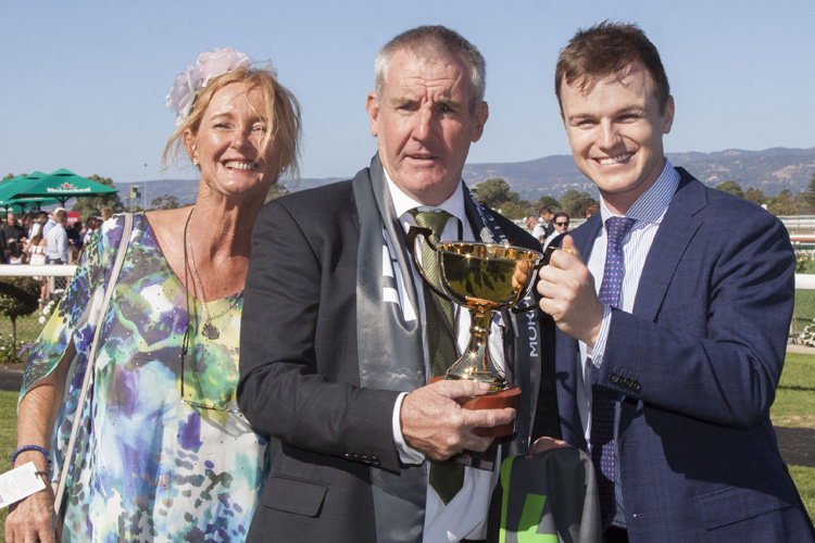 Sean Kiernan (centre) with his sister Shona Harris and Ben Hayes