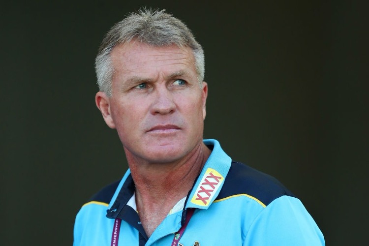 Titans coach GARTH BRENNAN looks on before the NRL match between the Gold Coast Titans and the Canberra Raiders at Cbus Super Stadium in Gold Coast, Australia.