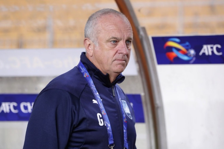 Head coach GRAHAM ARNOLD of Sydney FC looks on prior to the AFC Champions League Group H match between Suwon Samsung Bluewings and Sydney FC at Suwon World Cup Stadium in Suwon, South Korea.