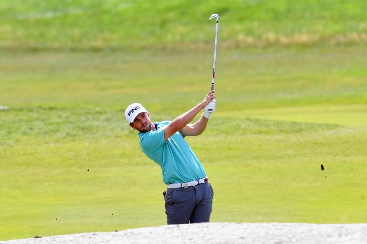 HARRISON ENDYCOTT of Australia plays a shot during of the ISPS Handa New Zealand Golf Open in Queenstown, New Zealand.