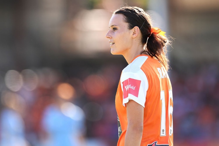 HAYLEY RASO of the Roar looks on during the W-League Semi Final match between the Brisbane Roar and Melbourne City at Perry Park in Brisbane, Australia.