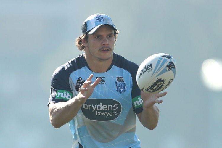 JAMES ROBERTS in action during a New South Wales State of Origin training session at Coogee Oval in Sydney, Australia.
