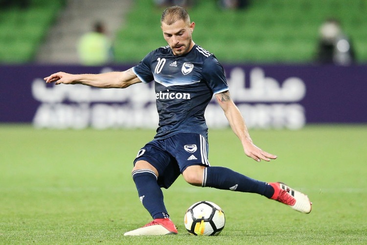 JAMES TROISI during the AFC Asian Champions League match between the Melbourne Victory and Kawasaki Frontale at AAMI Park in Melbourne, Australia. JAMES TROISI during the AFC Asian Champions League match between the Melbourne Victory and Kawasaki Frontale at AAMI Park in Melbourne, Australia.