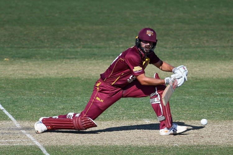 JOE BURNS of the Bulls bats during the JLT One Day Cup match between Queensland and Victoria at RS in Townsville, Australia. JOE BURNS of the Bulls bats during the JLT One Day Cup match between Queensland and Victoria at RS in Townsville, Australia.