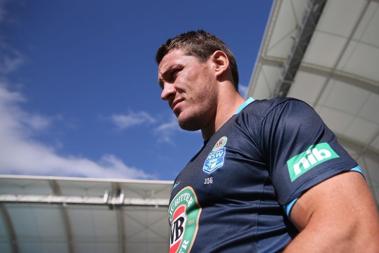 JOSH JACKSON walks out for the New South Wales Blues State of Origin captain's run at Cbus Super Stadium in Gold Coast, Australia.