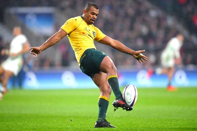 KURTLEY BEALE of Australia in action during the Old Mutual Wealth Series match between England and Australia at Twickenham Stadium in London, England.