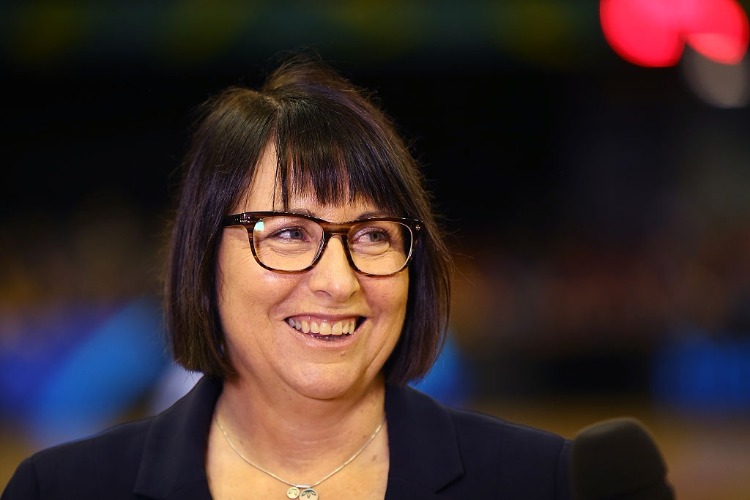 LISA ALEXANDER, Head Coach of the Australian Diamonds, looks on during the International Test match between the Australian Diamonds and England at Adelaide Entertainment Centre in Adelaide, Australia.