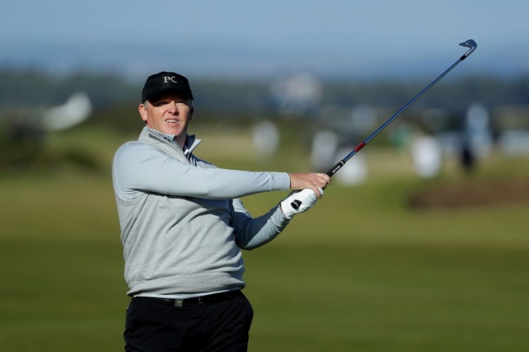 MARCUS FRASER of Australia plays during the Alfred Dunhill Links Championship at The Old Course in St Andrews, Scotland.