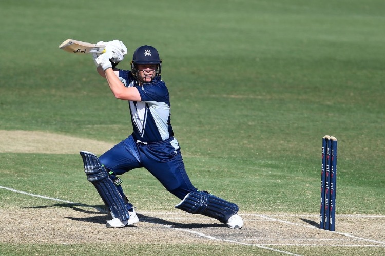 MARCUS HARRIS of Victoria bats during the JLT One Day Cup match between Tasmania and Victoria at Riverway Stadium in Townsville, Australia. MARCUS HARRIS of Victoria bats during the JLT One Day Cup match between Tasmania and Victoria at Riverway Stadium in Townsville, Australia.