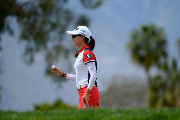 MINJEE LEE1 of Australia on the first green during the ANA Inspiration on the Dinah Shore Tournament Course at Mission Hills Country Club in Rancho Mirage, California.