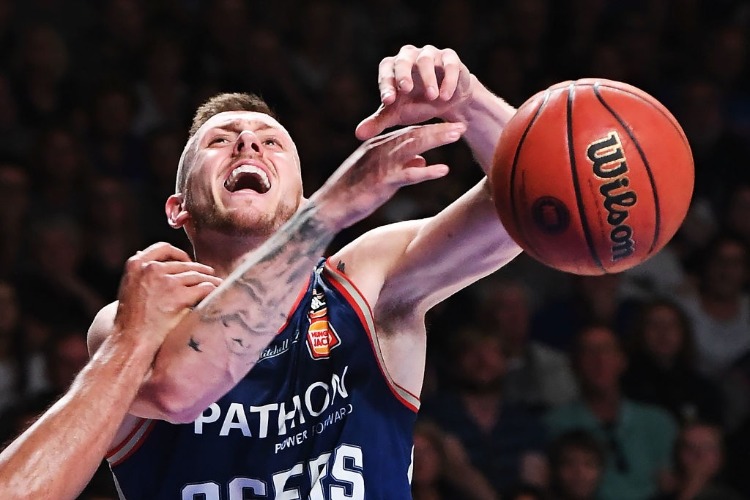 MITCH CREEK of the Adelaide of the NBL Grand Final series between the Adelaide 36ers and Melbourne United at Priceline Stadium in Adelaide, Australia.