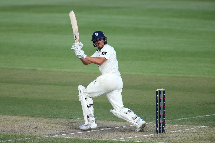 MOISES HENRIQUES of NSW bats during the Sheffield Shield match between New South Wales and Victoria at North Sydney Oval in Sydney, Australia.