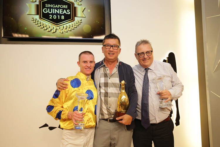 Winning connections of Mr Clint (Zac Purton, owner and Lee Freedman)