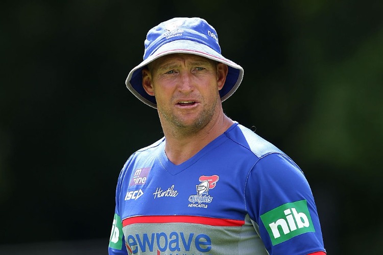 Newcastle Knights coach NATHAN BROWN during a Newcastle Knights NRL pre-season training session at Hunter Stadium in Newcastle, Australia.