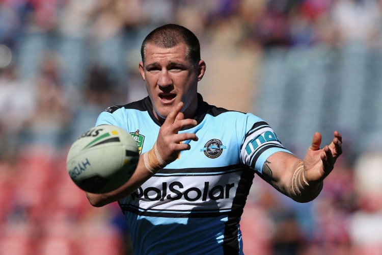 PAUL GALLEN of the Sharks in action during the warm up during the NRL match between the Newcastle Knights and the Cronulla Sharks at McDonald Jones Stadium in Newcastle, Australia. PAUL GALLEN of the Sharks in action during the warm up during the NRL match between the Newcastle Knights and the Cronulla Sharks at McDonald Jones Stadium in Newcastle, Australia.