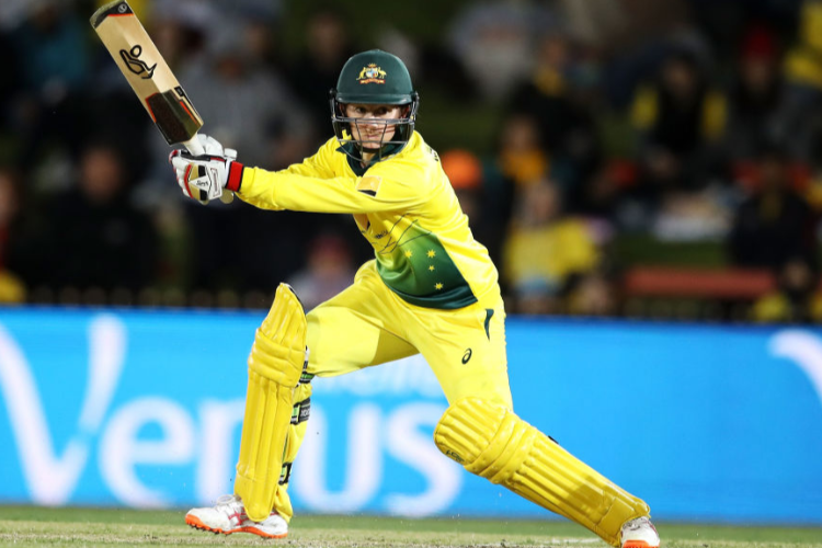 RACHAEL HAYNES of Australia bats during the International Twenty20 series between Australia and New Zealand at North Sydney Oval in Sydney, Australia.