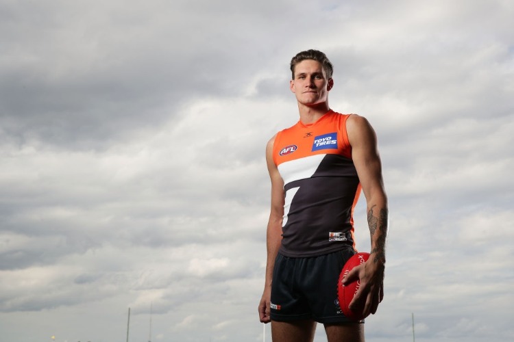 RORY LOBB of the Giants poses during a Greater Western Sydney Giants AFL training session at WestConnex Centre in Sydney, Australia.