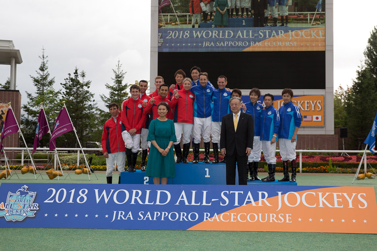 Jockeys participating in this year's World All-Star Jockeys.