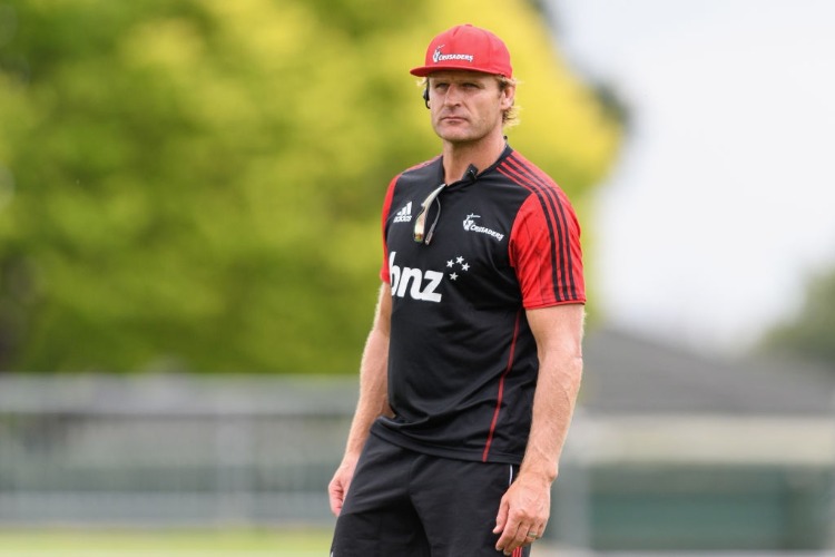 Coach SCOTT ROBERTSON looks on during a Crusaders Super Rugby training session at Rugby Park in Christchurch, New Zealand. Coach SCOTT ROBERTSON looks on during a Crusaders Super Rugby training session at Rugby Park in Christchurch, New Zealand.