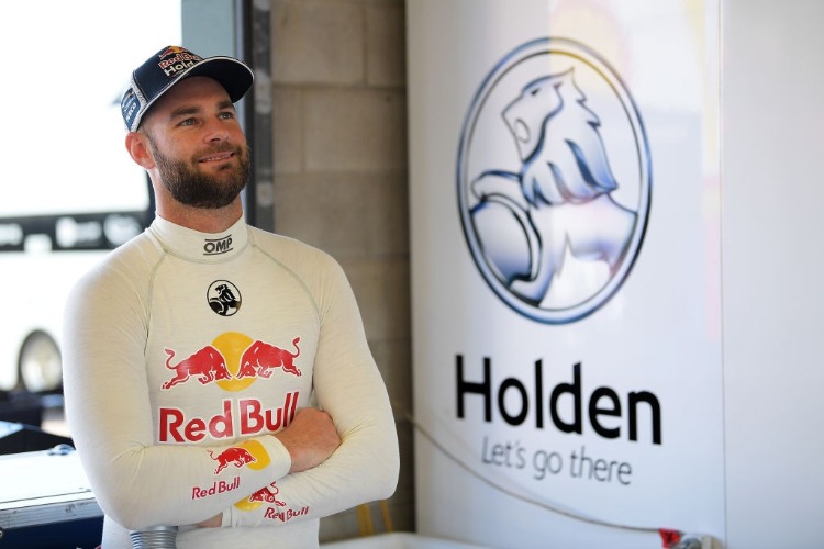 SHANE VAN GISBERGEN driver of the #97 Red Bull Holden Racing Team Holden Commodore ZB looks on during race 15 for the Supercars Darwin Triple Crown at Hidden Valley Raceway in Darwin, Australia.