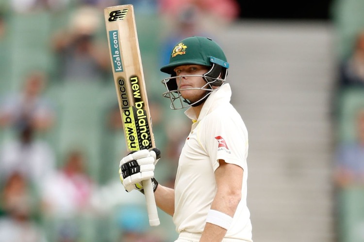 STEVE SMITH of Australia celebrates his half century during the Fourth Test Match in the 2017/18 Ashes series between Australia and England at MCG in Melbourne, Australia. STEVE SMITH of Australia celebrates his half century during the Fourth Test Match in the 2017/18 Ashes series between Australia and England at MCG in Melbourne, Australia.